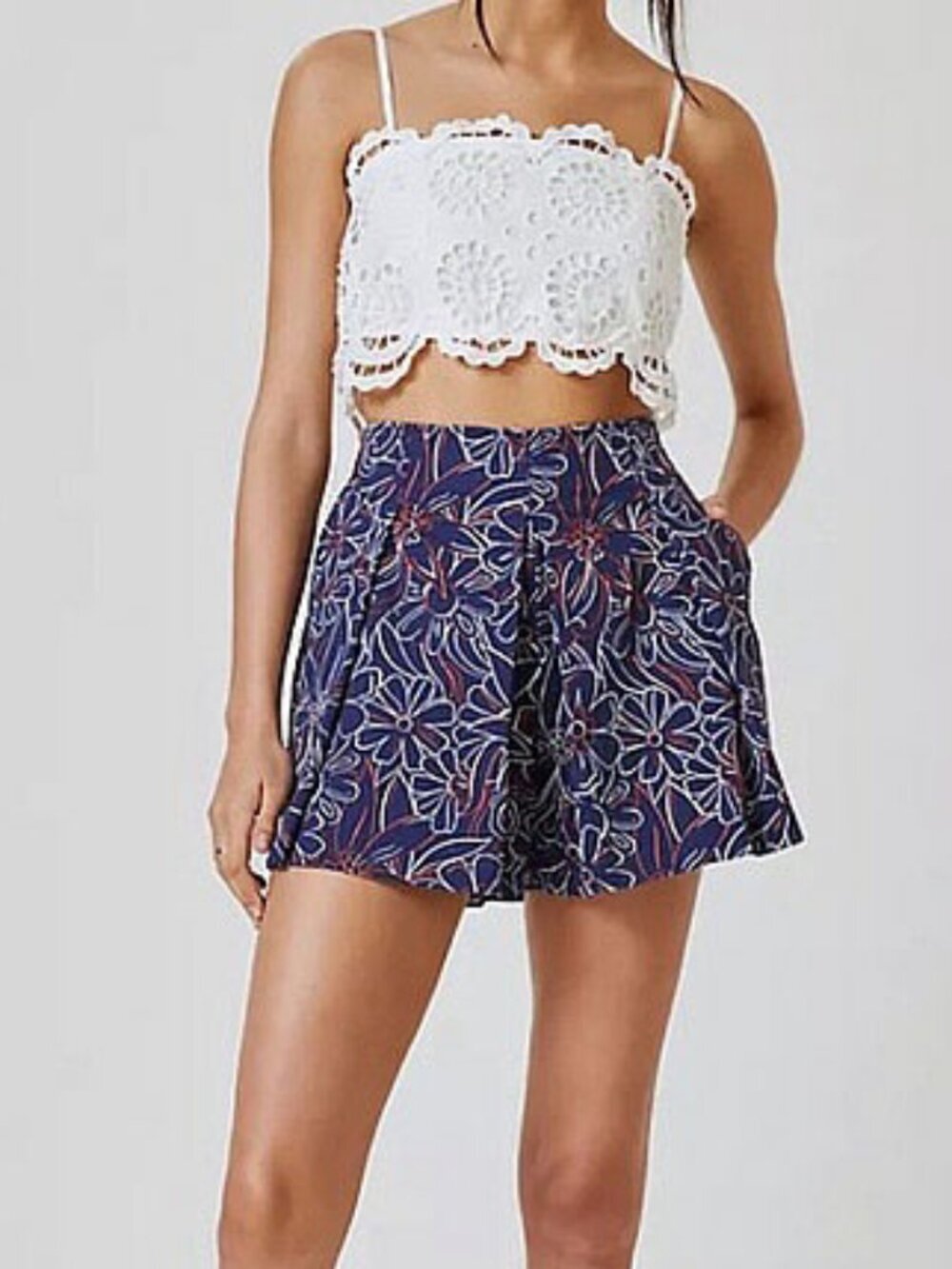 Anthro l Maeve Pleated Chino Skort Shorts
